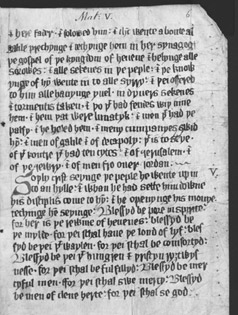 Part of the Sermon on the Mount